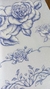 NUEVO TRANSFER COLOR. Deco Chic TC-169. Flores blancas, líneas azules (A4) - comprar online