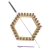 Tear sextavado hexagonal pinos diagonal 15cm Brinde Agulha - comprar online