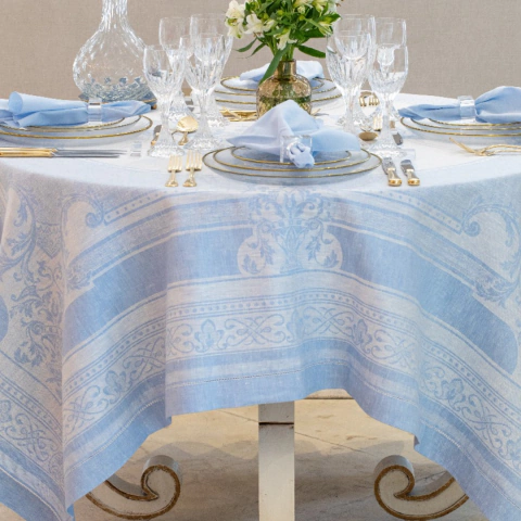 Toalha de Mesa Linho com Medida 2,10 x 2,10 Azul