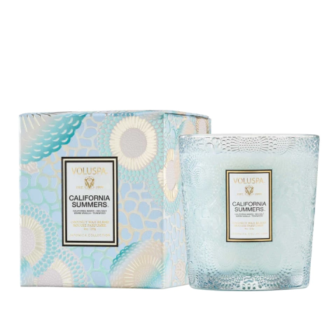 Vela Copo Vidro Classico 60h California Summers Voluspa