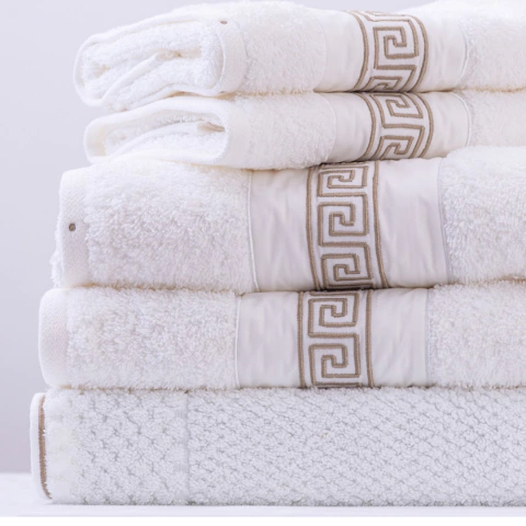 Jogo de Banho 100% Algodão Egípcio 600gr/m² 5 Peças Grega