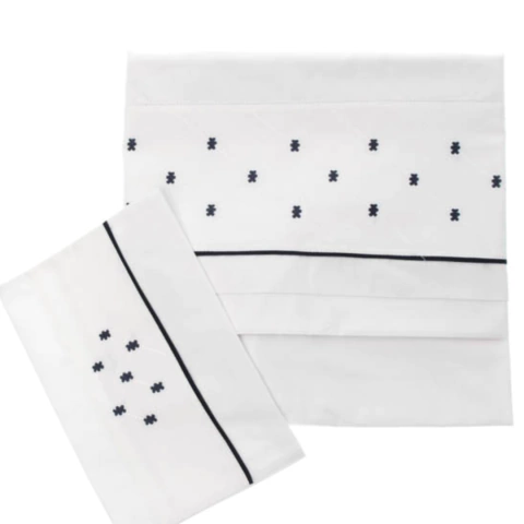 Jogo de Lençol de Berço - Urso Losango | 100% Algodão 200 Fios Egípcio