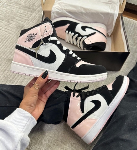 Jordan Cano Alto Envernizado - Rosa