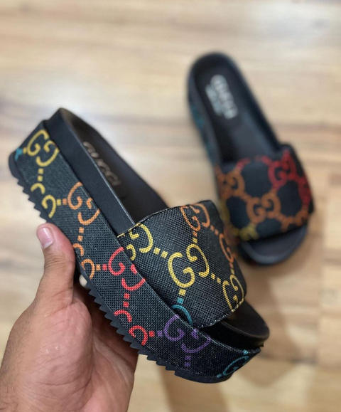 Chinelo Gucci Plataforma - Colors