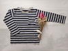 REMERA BOLSILLO RAYADA GRIS Y MARINO