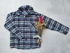 CAMISA LEÑADORA ESCOCESA CELESTE Y AZUL