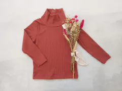 REMERA POLERA ACANALADA BORDO