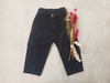 JEAN MOM CARGO DE GABARDINA AZUL