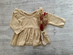 VESTIDO DE LANILLA PRINCESA NATURAL