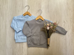 BUZO DARLON CANGURO GRIS PLATA en internet