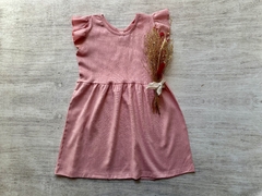 VESTIDO DE LINO ROSA