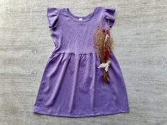 VESTIDO DE LINO LILA