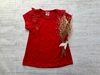 REMERA VOLADITOS TUL FOIL BRILLOSO ROJA