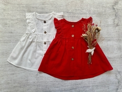VESTIDO TUSOR BOTONES NATURAL - comprar online