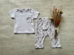 CONJUNTO ALGODON PIMA REMERA BOLSILLO + PANTALON ASTRONAUTAS