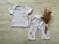 CONJUNTO ALGODON PIMA REMERA BOLSILLO + PANTALON BEAR