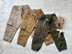 JOGGER CARGO DE GABARDINA VERDE - comprar online