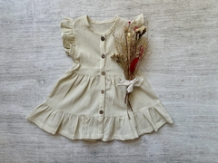 VESTIDO VOLADITOS BAMBULA NATURAL