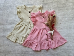 VESTIDO VOLADITOS BAMBULA NATURAL - comprar online