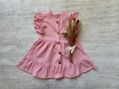 VESTIDO VOLADITOS BAMBULA ROSA