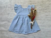 VESTIDO TUSOR ESPALDA VOLADOS CELESTE
