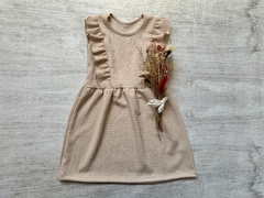 VESTIDO BRUCELLA VOLADITOS BEIGE