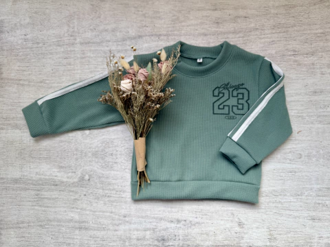 BUZO PANAL FRIZADO LÍNEAS VERDE - comprar online