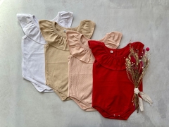 BODY CUELLO VOLADO ROJO - comprar online