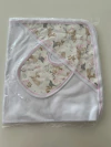 MANTA RECIBIDORA CON CAPUCHA + BABERO BAMBIS ROSA - comprar online