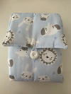 CAMBIADOR IMPERMEABLE BOTON ANIMALITOS GRIS/CELESTE - comprar online