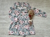 VESTIDO CUELLO PRINCESA FLOREADO CELESTE