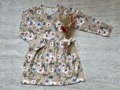 VESTIDO FLOREADO BEIGE