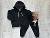 CONJUNTO FRIZADO CAMPERA + BABUCHA NEGRO