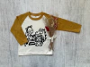 REMERA COMBINADA MOSTAZA ANIMALITOS