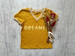 REMERA COMBINADA DREAMER MOSTAZA