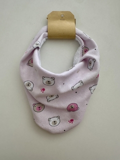 BABERO BANDANA DE ALGODON/TOWEL BEAR ROSA - comprar online