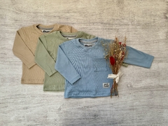 REMERA CON BOLSILLO DE MORLEY SOFT PISTACHO - comprar online