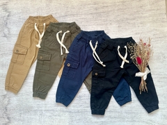 BABUCHA CARGO DE GABARDINA AZUL - comprar online