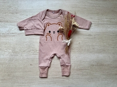 SET OSITO + GORRITO BEAR ROSA VIEJO - comprar online