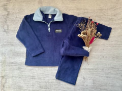 CONJUNTO DE MICROPOLAR BUZO + PANTALON AZUL - comprar online