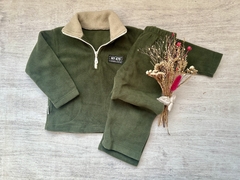 CONJUNTO DE MICROPOLAR BUZO + PANTALON VERDE - comprar online