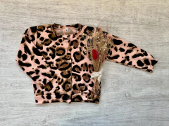 SAQUITO RUSTICO CON BOTONES PRINT ROSA