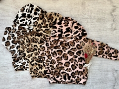BUZO RUSTICO ELASTIZADO ANIMAL PRINT ROSA - comprar online