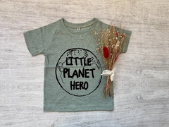 REMERA PLANET VERDE JASPEADA