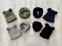 SET GORRITO + BUFANDA INFINITA TEJIDA - Oli baby