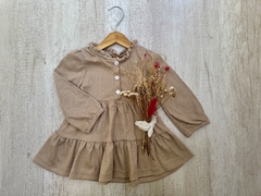 VESTIDO PRINCESA WAFFLE BEIGE - comprar online