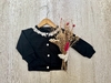 SAQUITO DE LANILLA CON CUELLO PUNTILLA NEGRO - comprar online