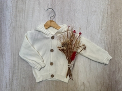 CARDIGAN TEJIDO CON BOTONES NATURAL - comprar online