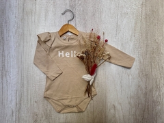 BODY HELLO CON VOLADITOS BEIGE - comprar online