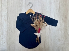 BODY VOLADITOS PECHO AZUL MARINO - comprar online
